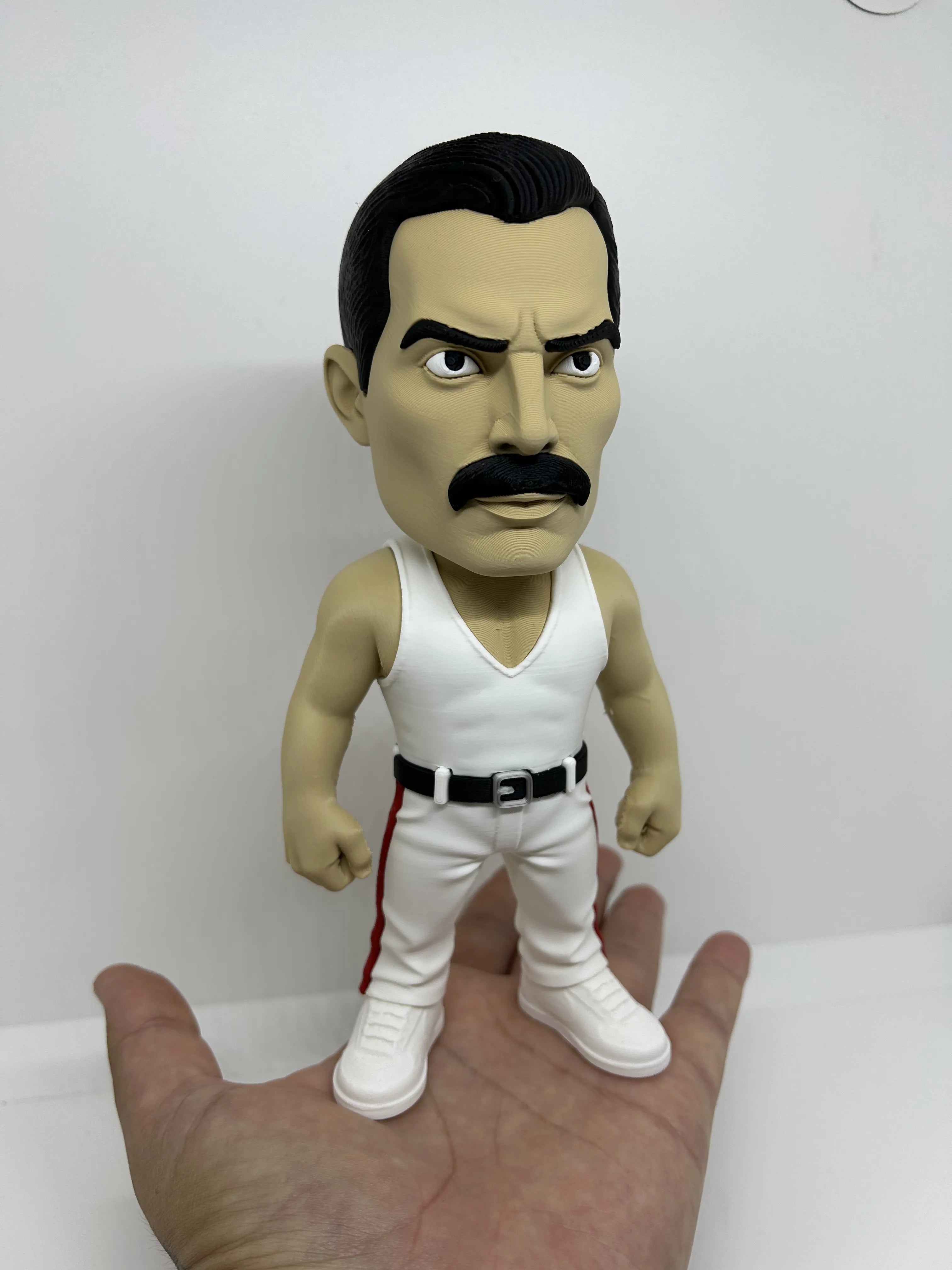 Freddy Mercury Figure 3D Print 20cm Gamer Music Fan Gift Office Display