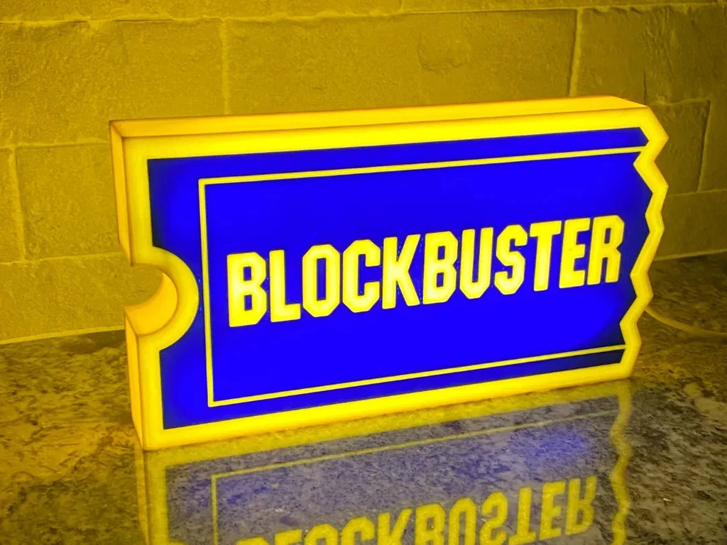 Blockbuster Video LED Lightbox Sign USB Powered - Gift Mancave Cinema Room