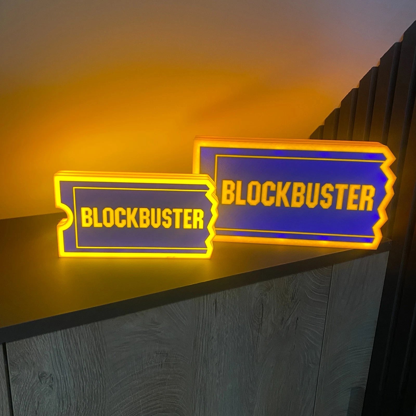 Blockbuster Video LED Lightbox Sign USB Powered - Gift Mancave Cinema Room