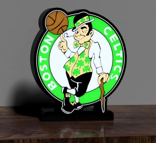 Boston Celtics Led Lightbox NBA Sports Bar Display Wall Sign USB Powered