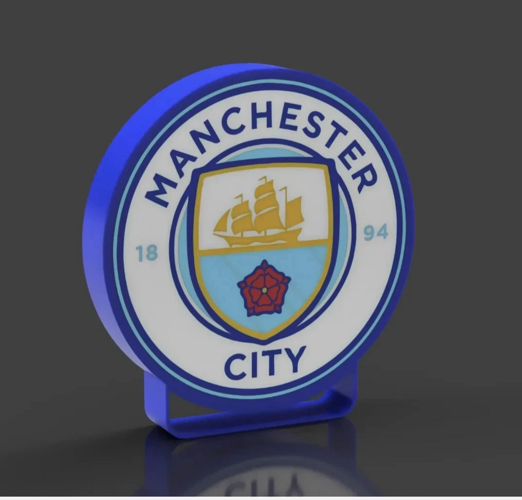 Manchester City LED Lightbox Nightlight USB Powered LED Lamp ,Man Cave, Bar