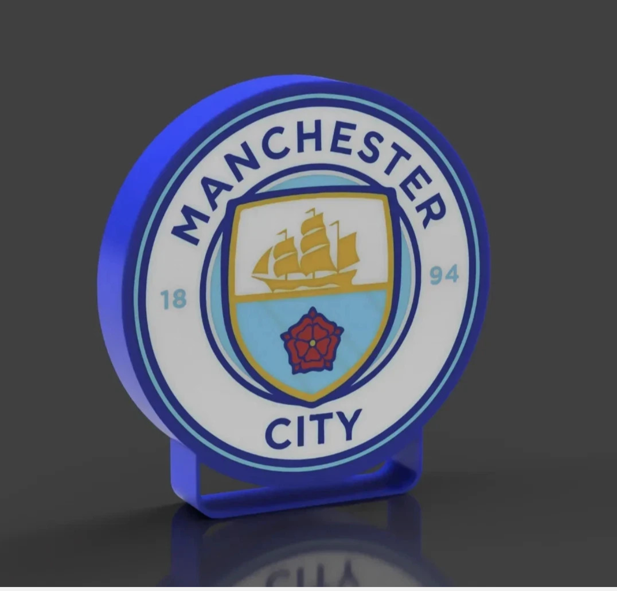Manchester City LED Lightbox Nightlight USB Powered LED Lamp ,Man Cave, Bar
