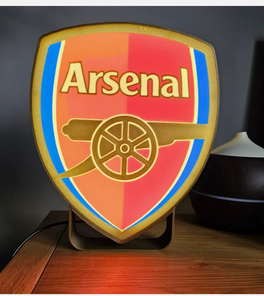 Arsenal Football Club LED Lightbox Nightlight USB Powered LED Lamp ,Man Cave, Bar