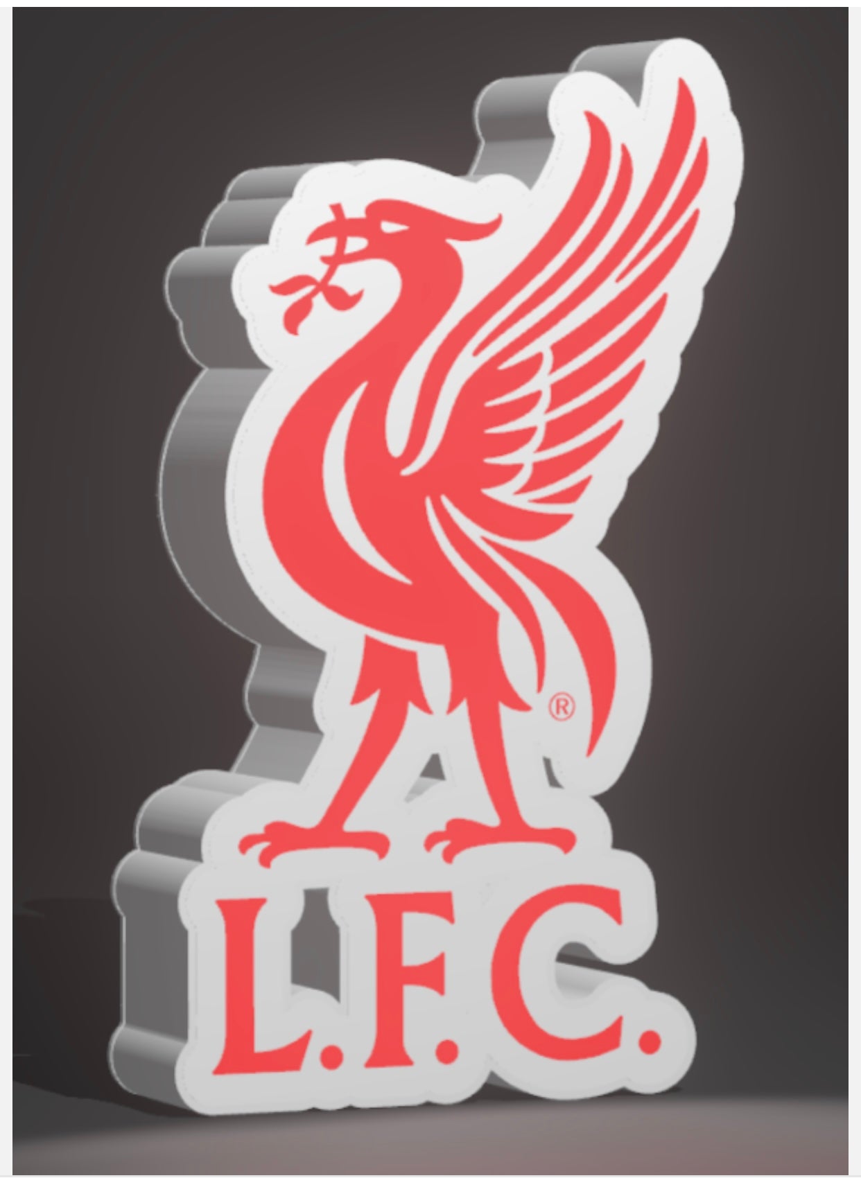 Liverpool Football Club LED Lightbox Nightlight USB Powered LED Lamp ,Man Cave, Bar
