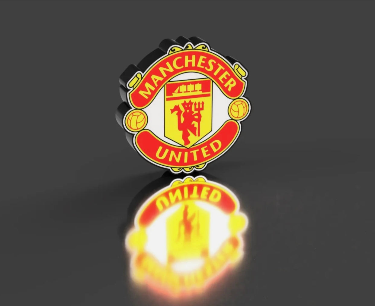 Manchester United Football Club LED Lightbox Nightlight USB Powered LED Lamp ,Man Cave, Bar