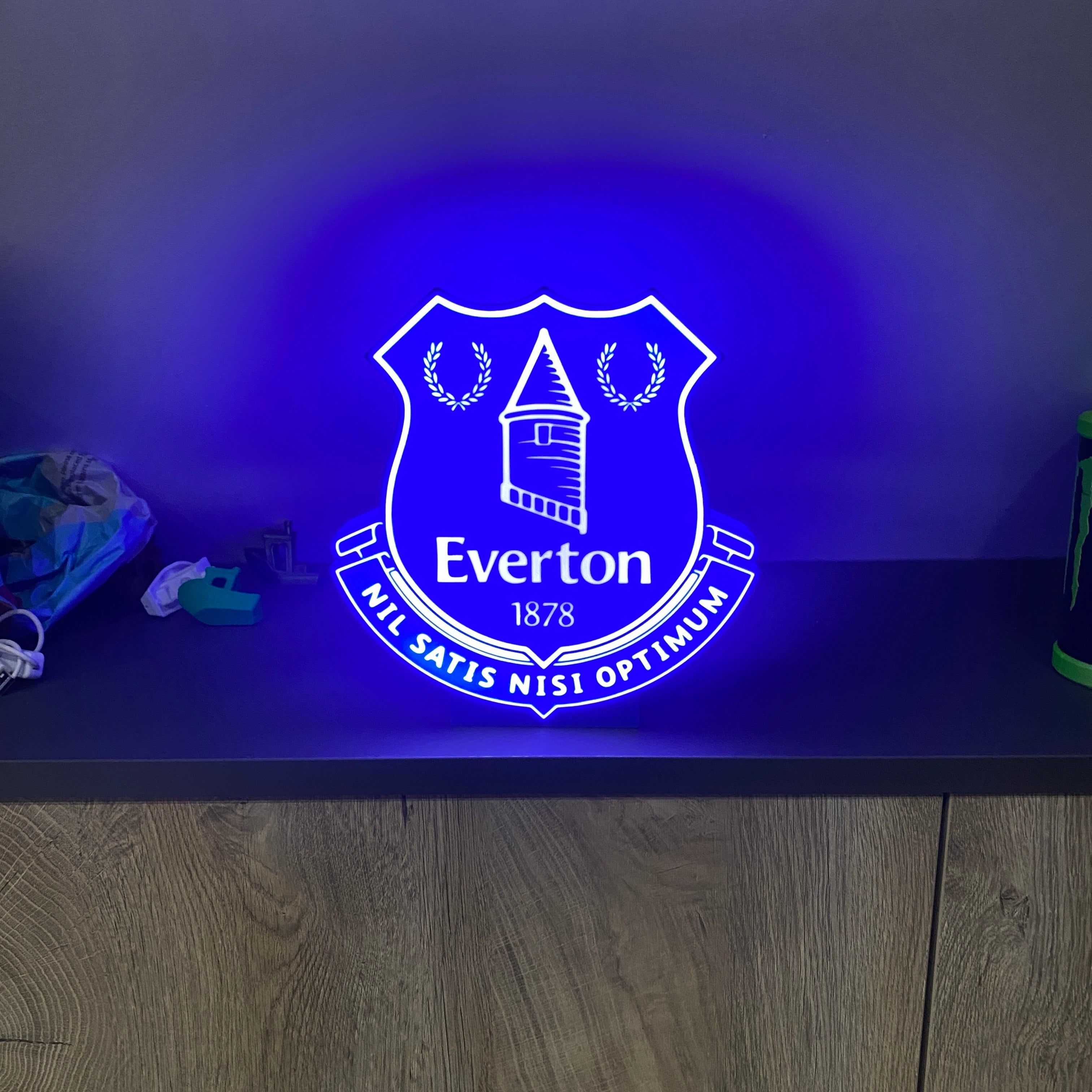 Everton Football Club LED Lightbox Nightlight USB Powered LED Lamp ,Man Cave, Bar