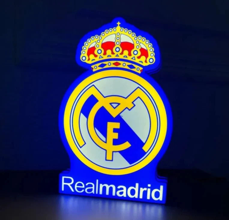 Real Madrid Logo Football Club LED Lightbox Badge - USB Powered