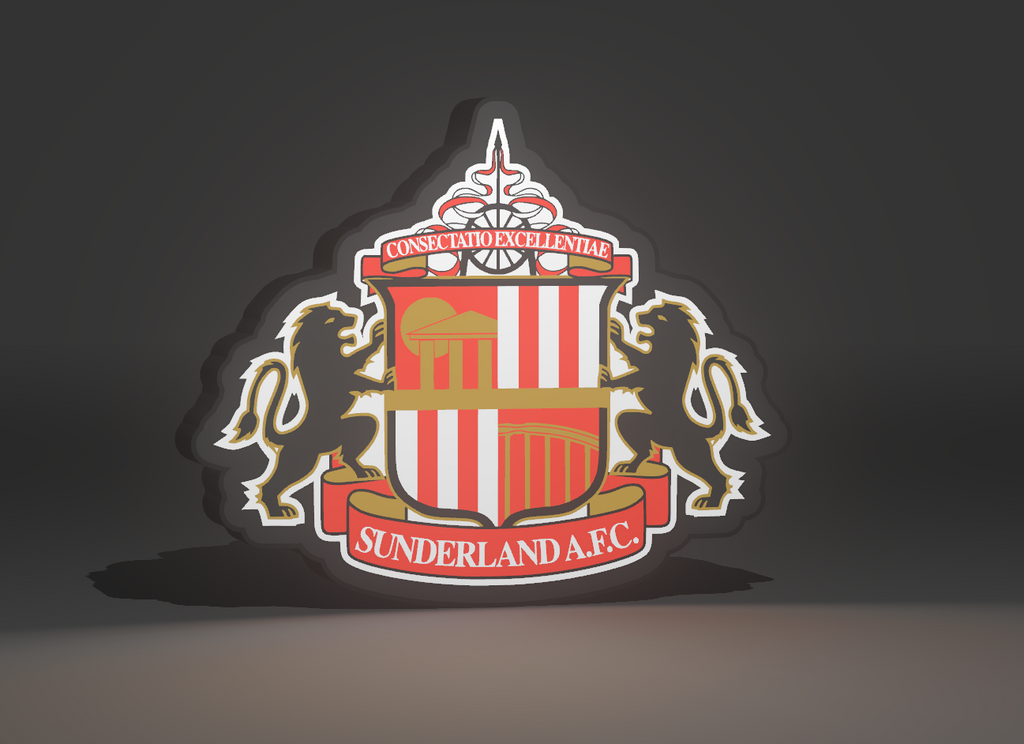 Sunderland Football Club LED Lightbox Nightlight USB Powered LED Lamp ,Man Cave, Bar