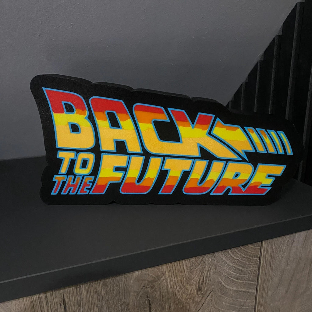 Back to the Future LED Lightbox Sign USB Lamp Retro Gift Mancave Cinema Room