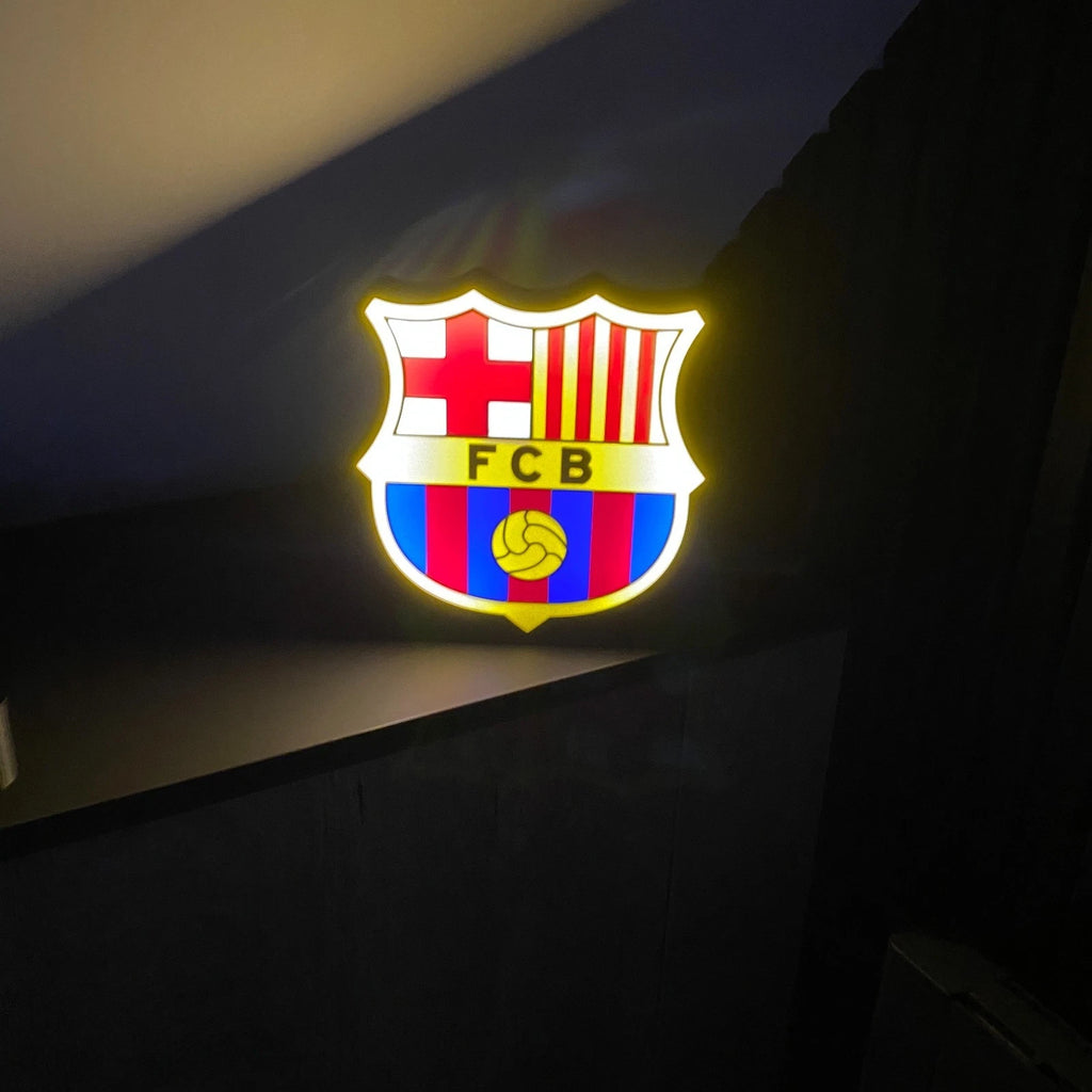 Barcelona FC Football Club LED Lightbox Badge - USB Powered