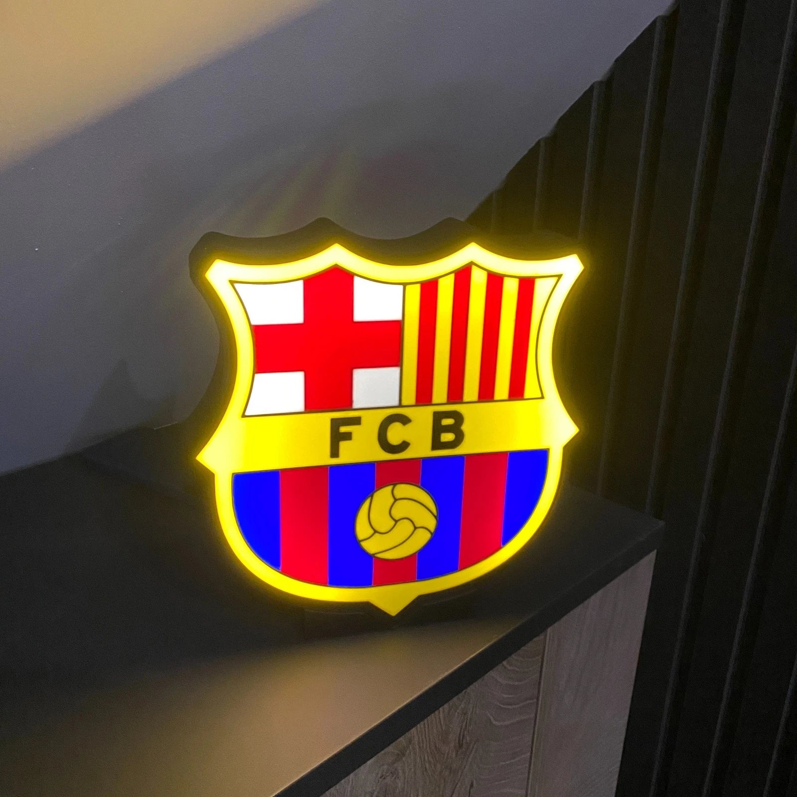 Barcelona FC Football Club LED Lightbox Badge - USB Powered