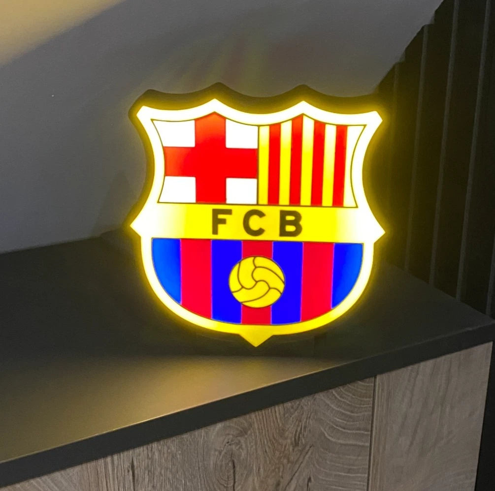 Barcelona FC Football Club LED Lightbox Badge - USB Powered