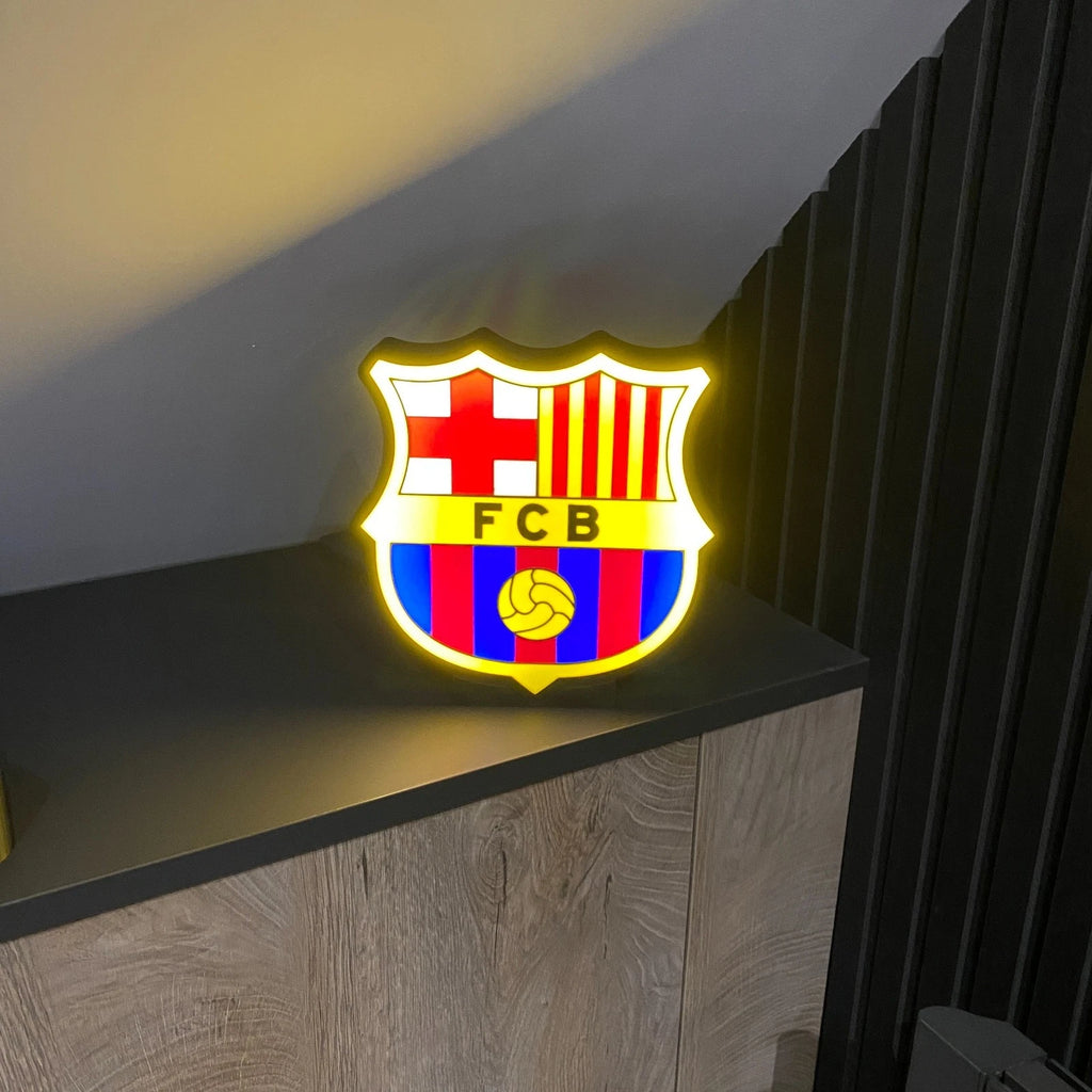 Barcelona FC Football Club LED Lightbox Badge - USB Powered