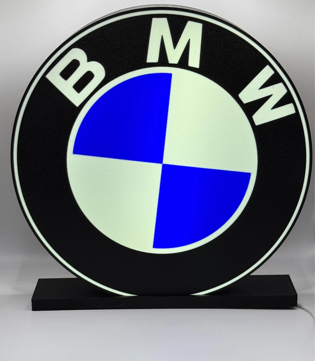 BMW LOGO LED Lightbox Garage Tool Wall Decor USB POWERED