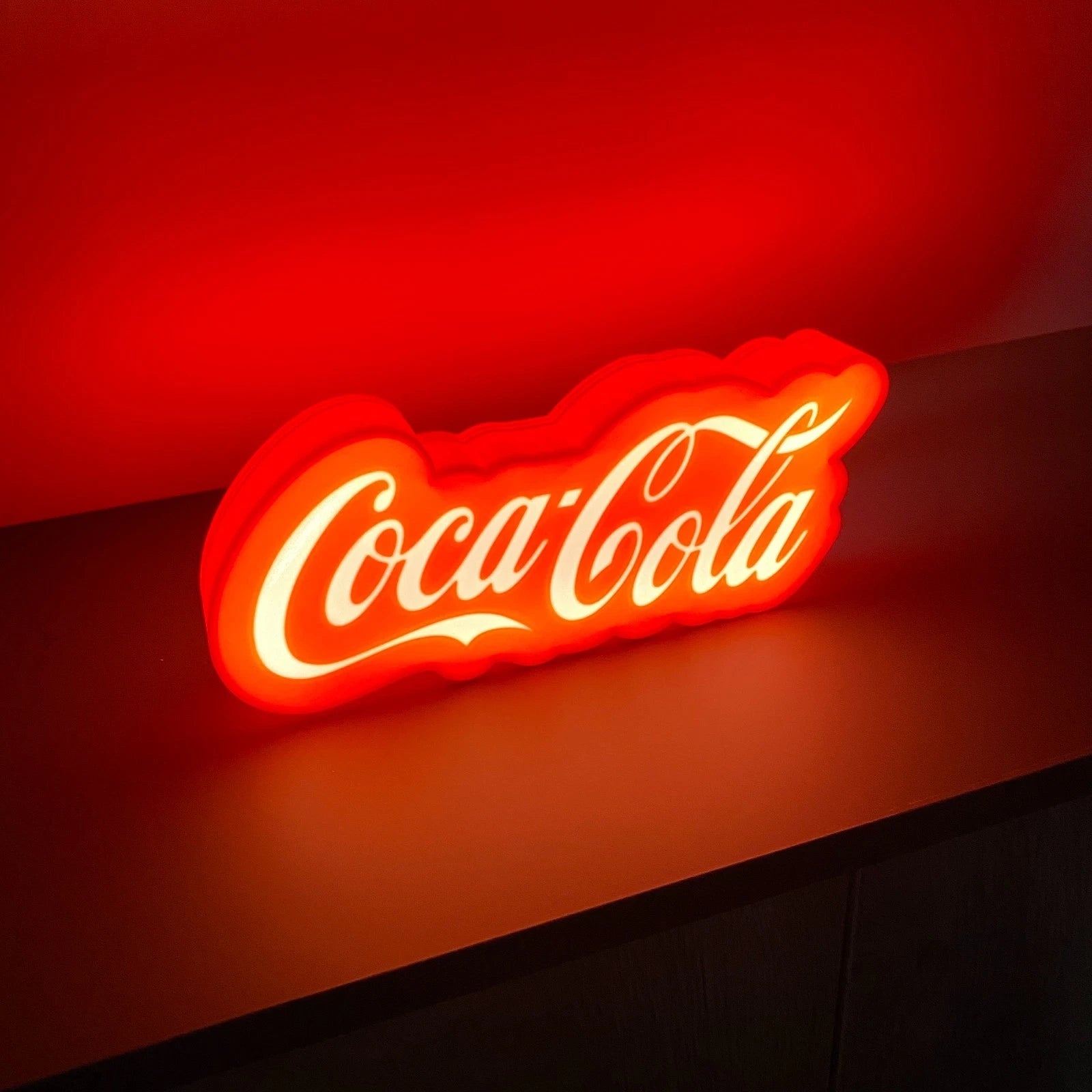 Coca Cola LED Light Up Sign Lightbox USB Powered Lamp Vintage Gift Man Cave