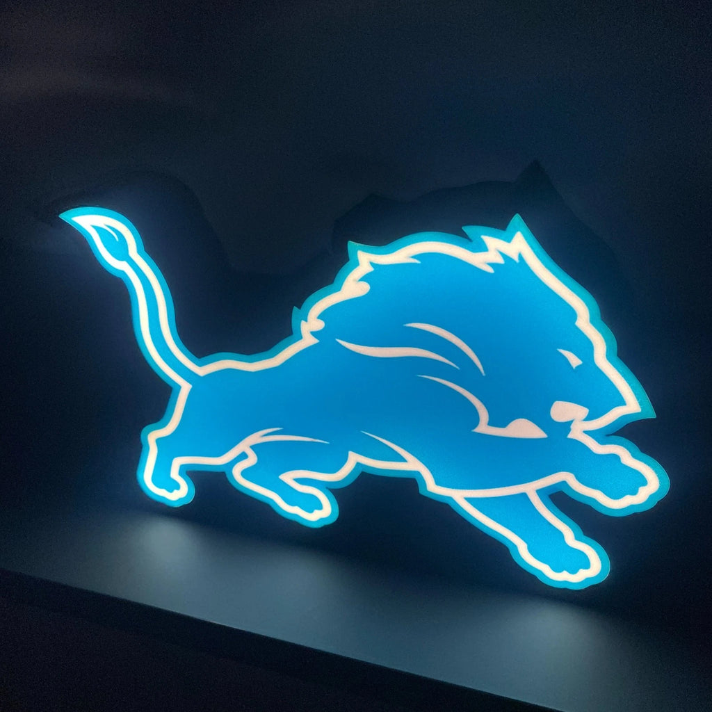 Detroit Lions NFL LED Light Box Sign Lamp USB Powered