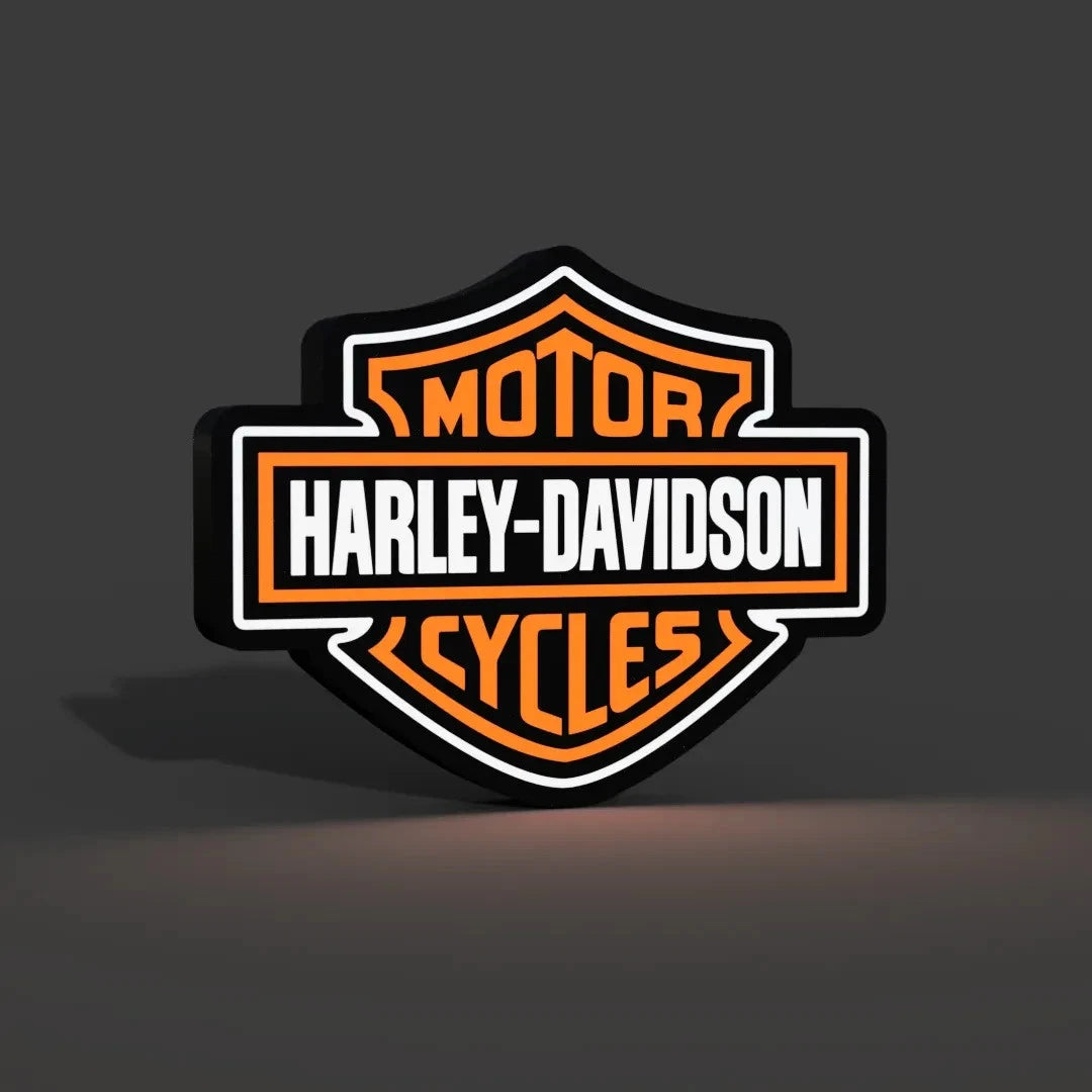 Harley Davidson Motor Cycles Lightbox USB Powered Lamp Gift Garage Man cave