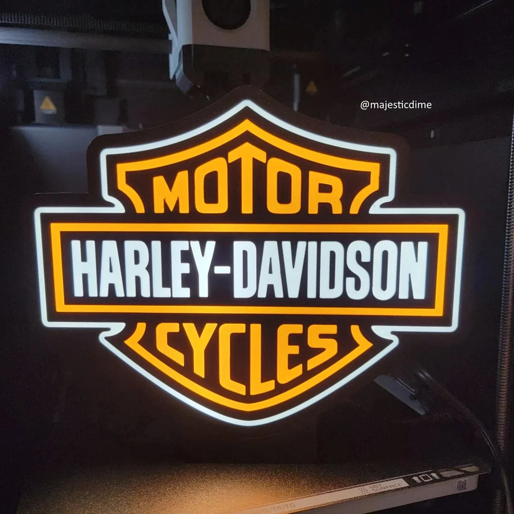 Harley Davidson Motor Cycles Lightbox USB Powered Lamp Gift Garage Man cave