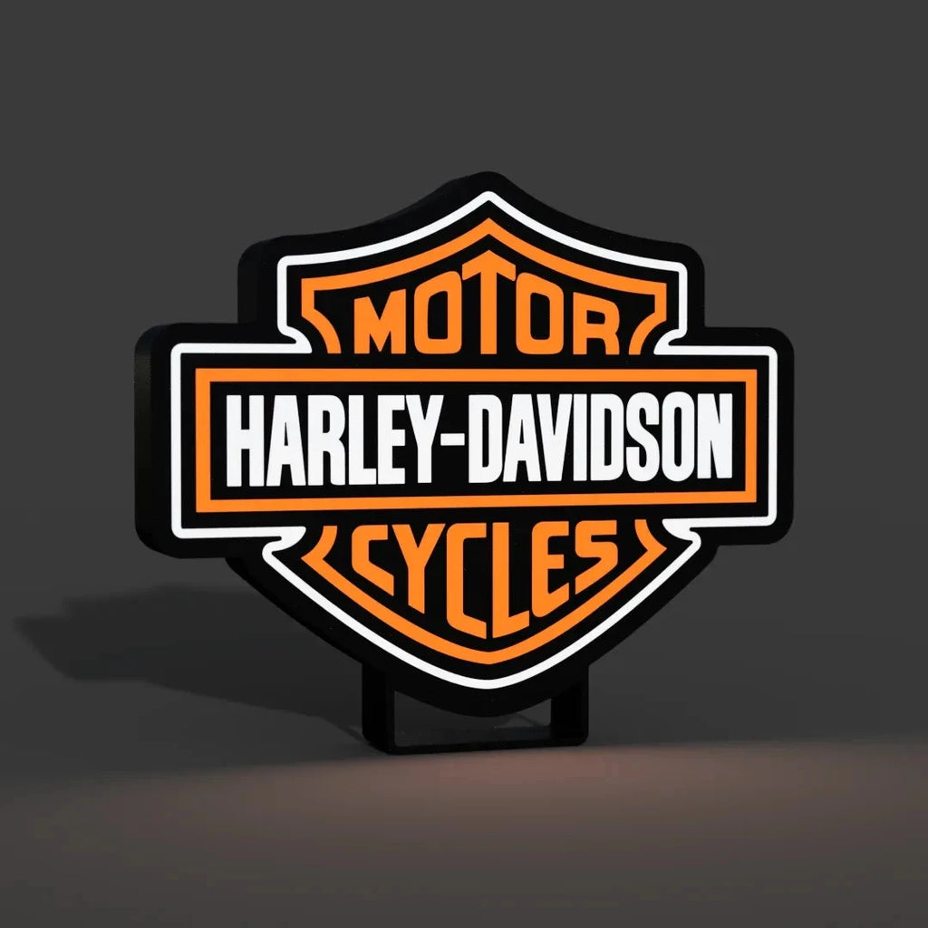Harley Davidson Motor Cycles Lightbox USB Powered Lamp Gift Garage Man cave