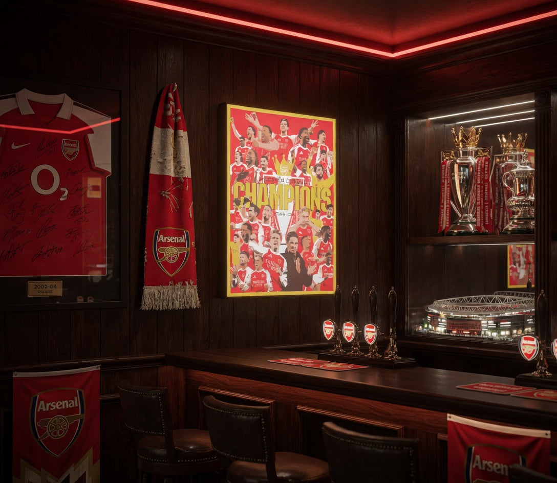 Arsenal Champions 2025-26 LED Lightbox USB Powered LED Lamp ,Man Cave, Bar Gift