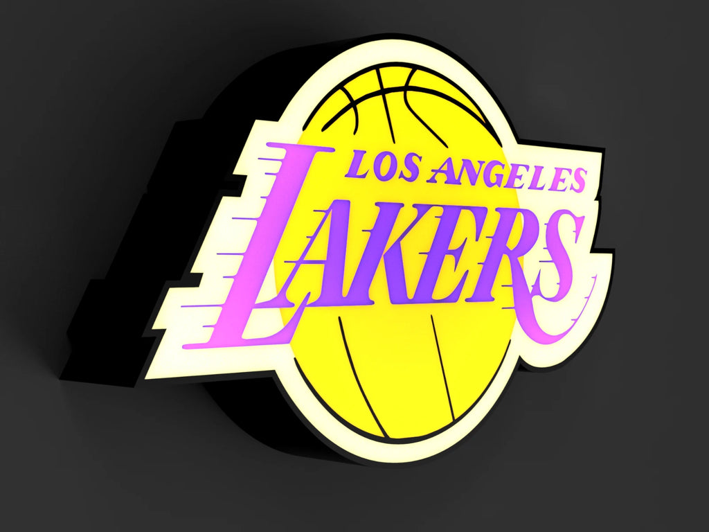 Los Angeles Lakers Led Lightbox NBA Sports Bar Display Wall Sign - USB Powered