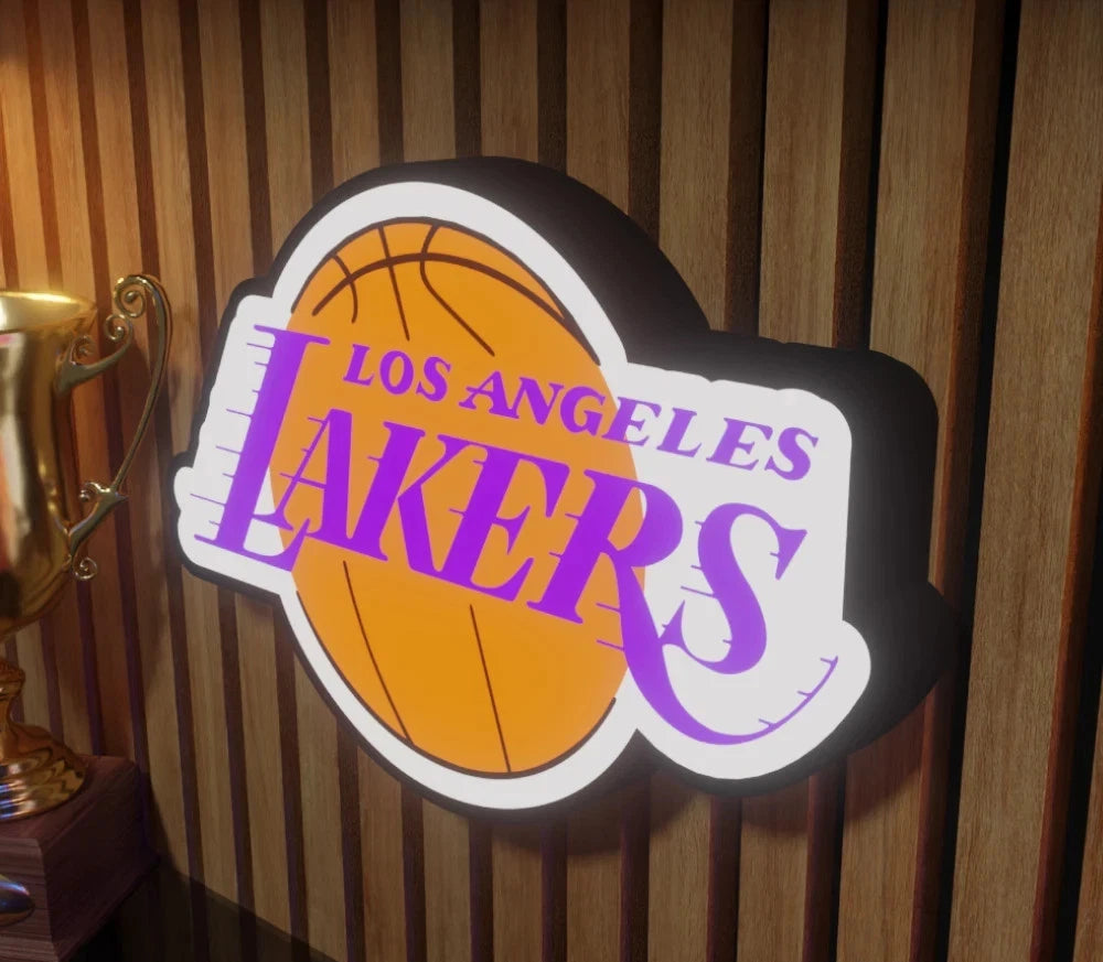 Los Angeles Lakers Led Lightbox NBA Sports Bar Display Wall Sign - USB Powered