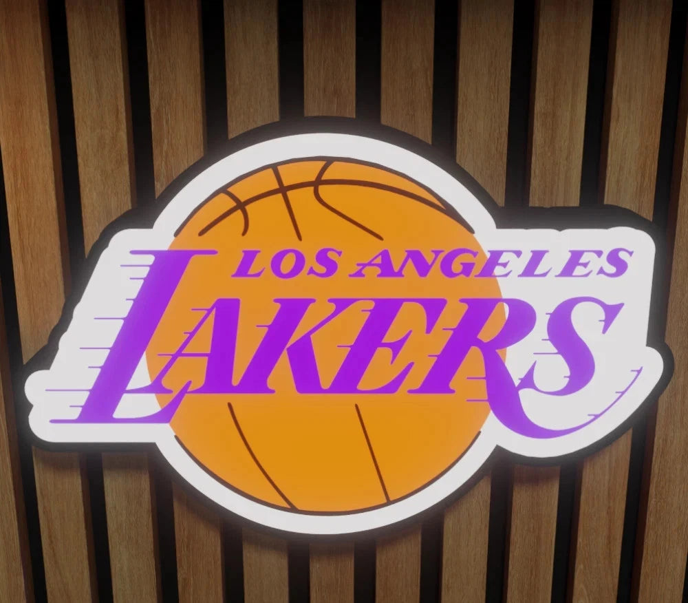 Los Angeles Lakers Led Lightbox NBA Sports Bar Display Wall Sign - USB Powered
