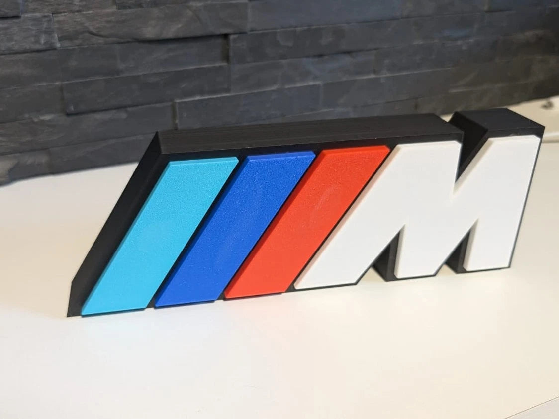 BMW M Logo LED Sign Bright Lightbox Garage Tool Wall Decor USB Powered