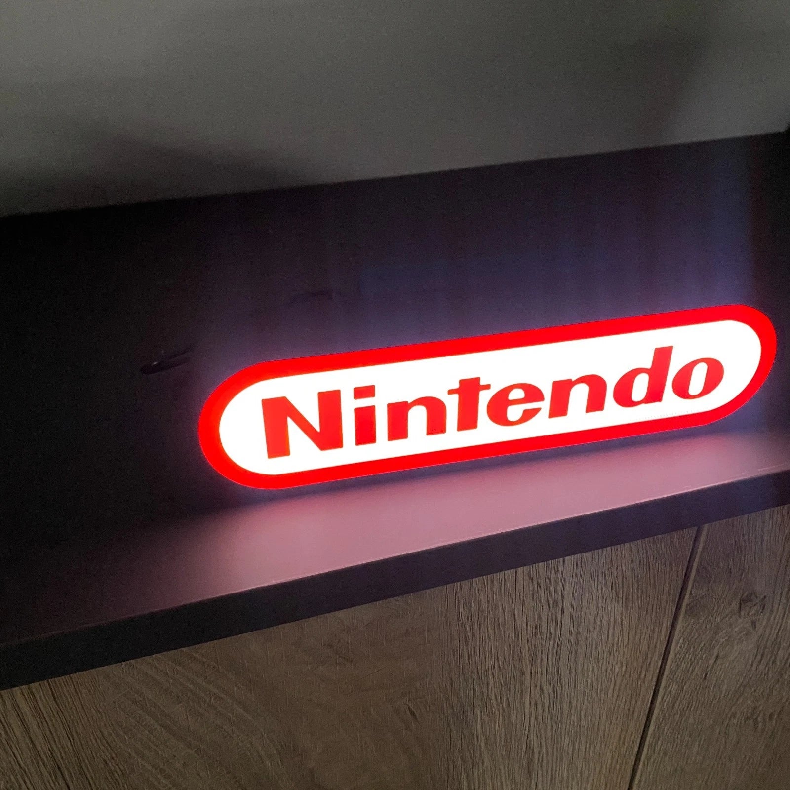 Nintendo LED Sign Logo USB Powered Lamps Lightbox Mancave Collector Gamer