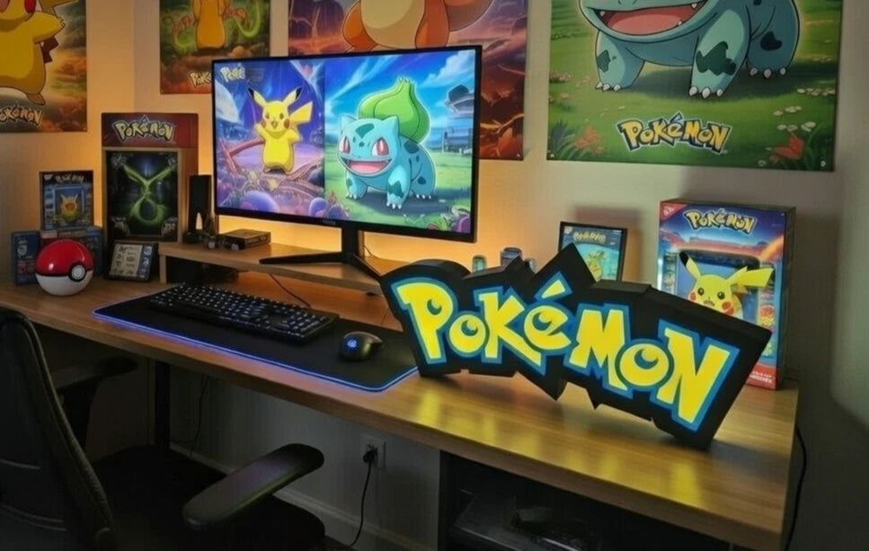 Pokemon LED Lightbox Sign USB Powered - Mancave Games Room