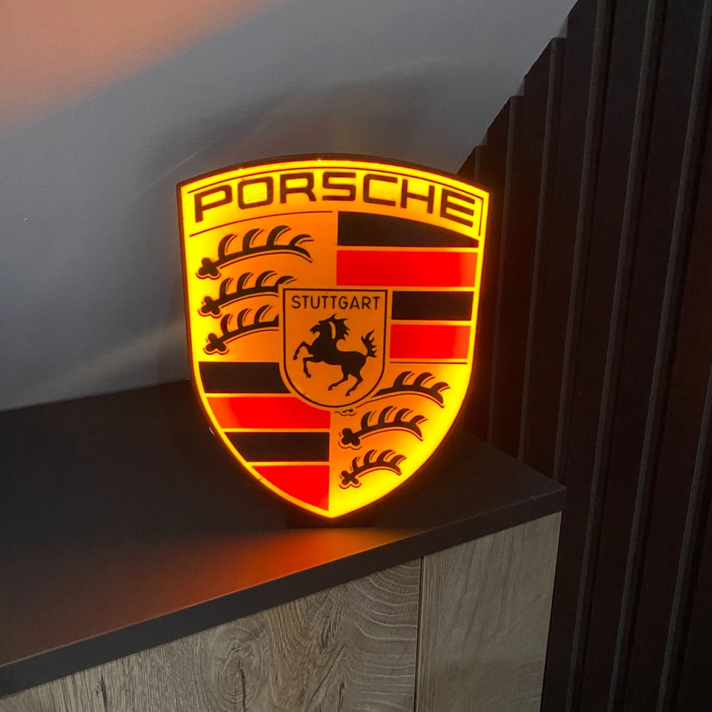 Porsche Light LED Lightbox USB Powered Lamp Car Light