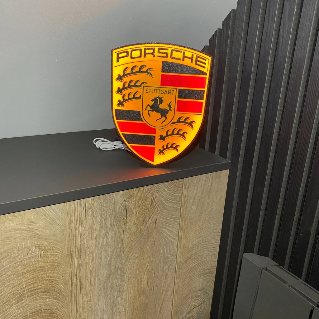Porsche Light LED Lightbox USB Powered Lamp Car Light