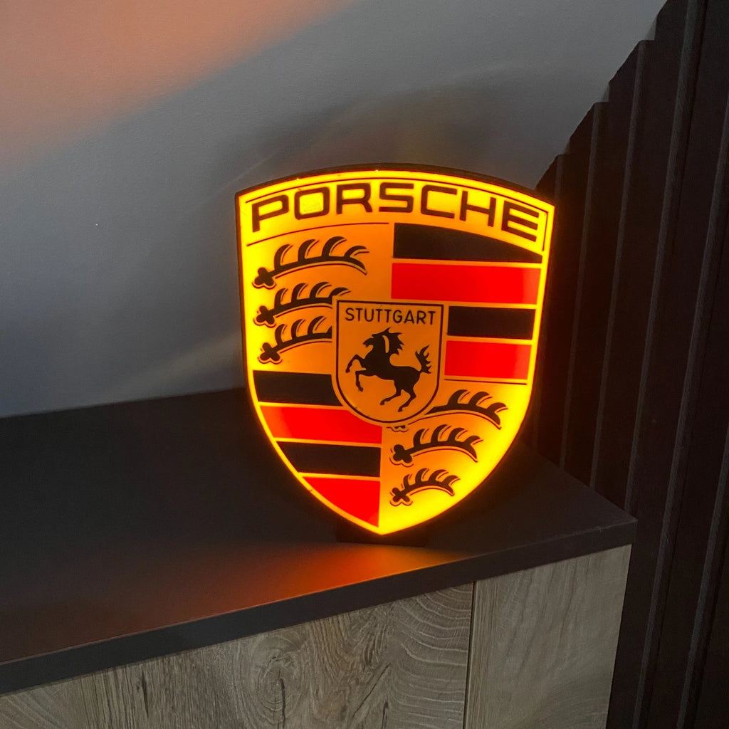 Porsche Light LED Lightbox USB Powered Lamp Car Light