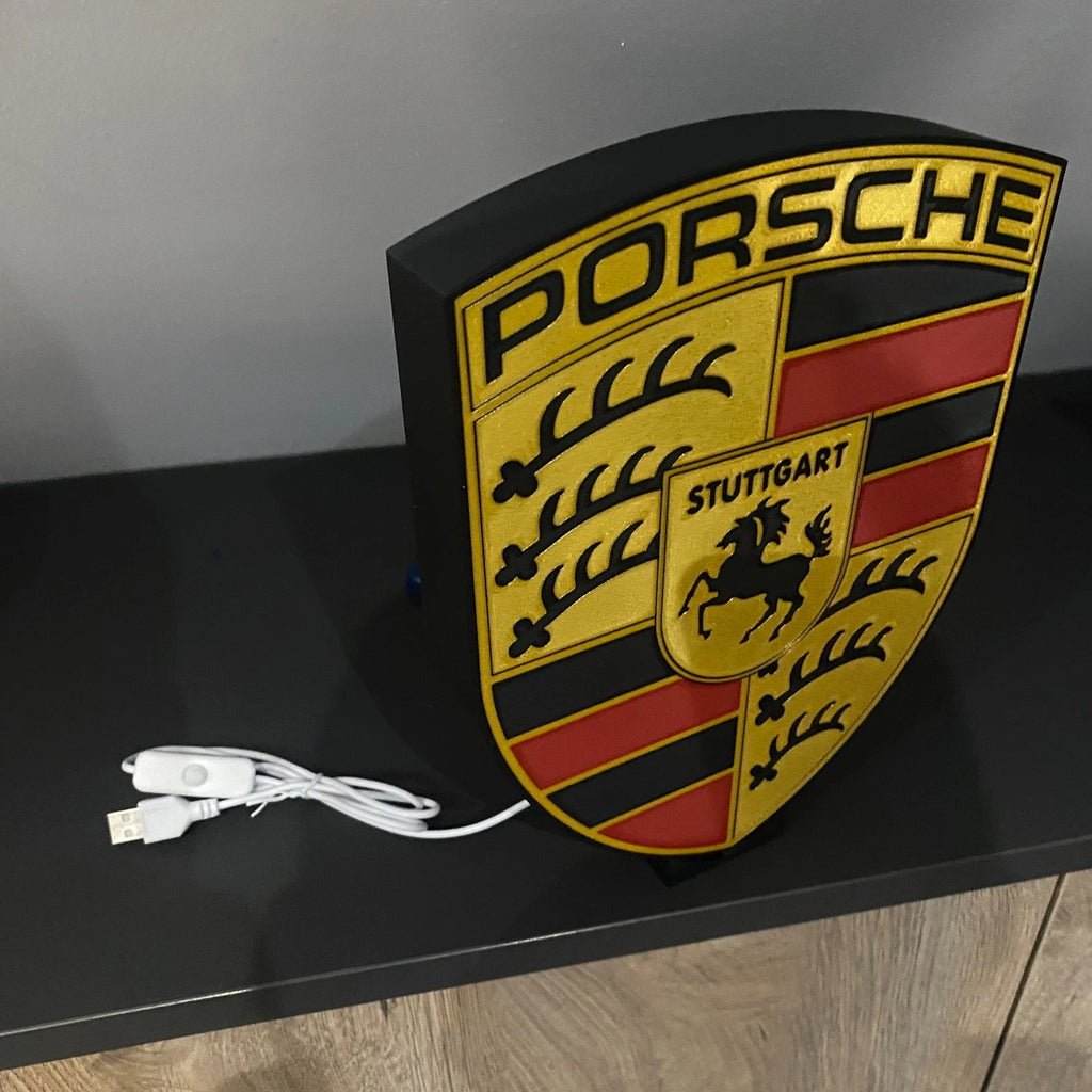 Porsche Light LED Lightbox USB Powered Lamp Car Light