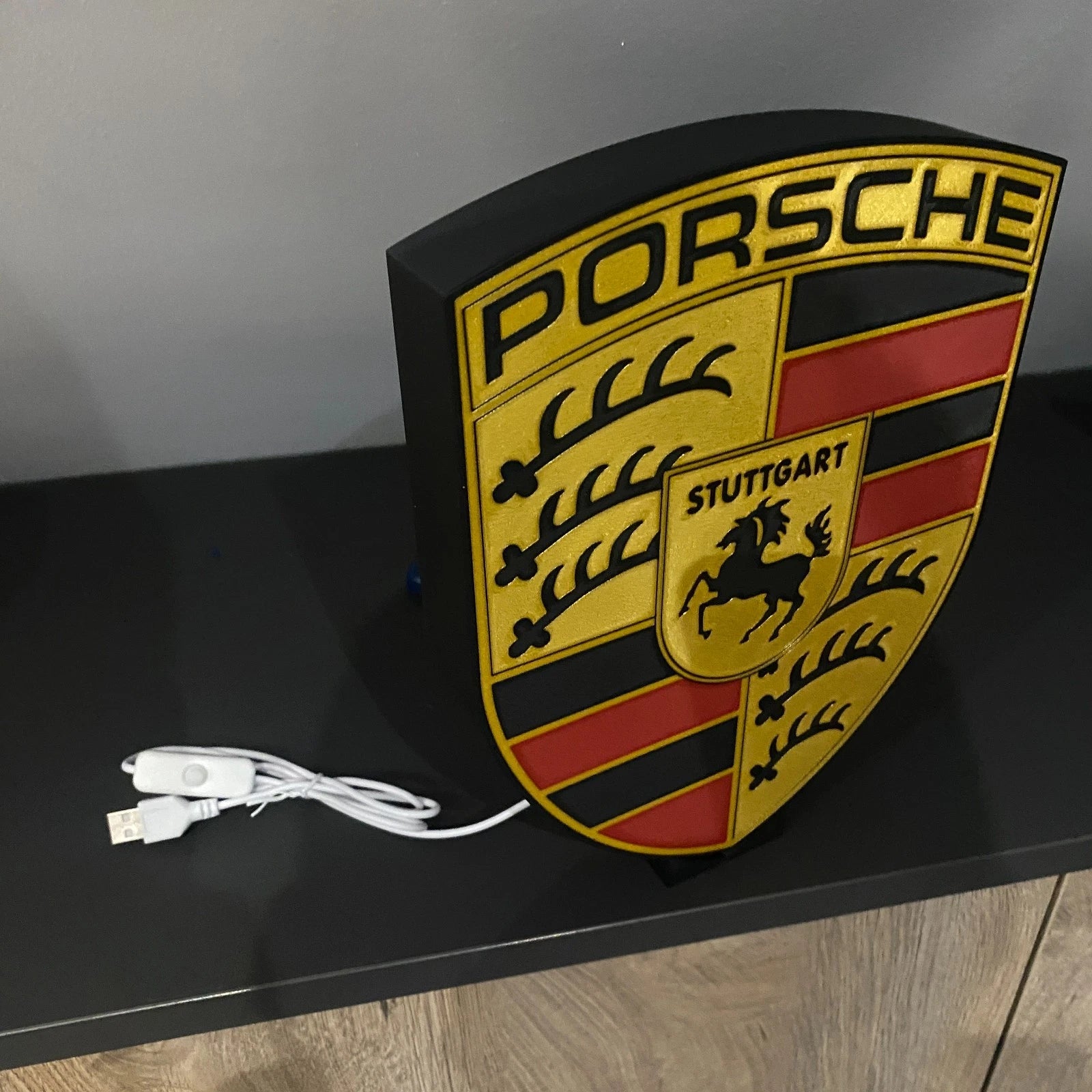 Porsche Light LED Lightbox USB Powered Lamp Car Light