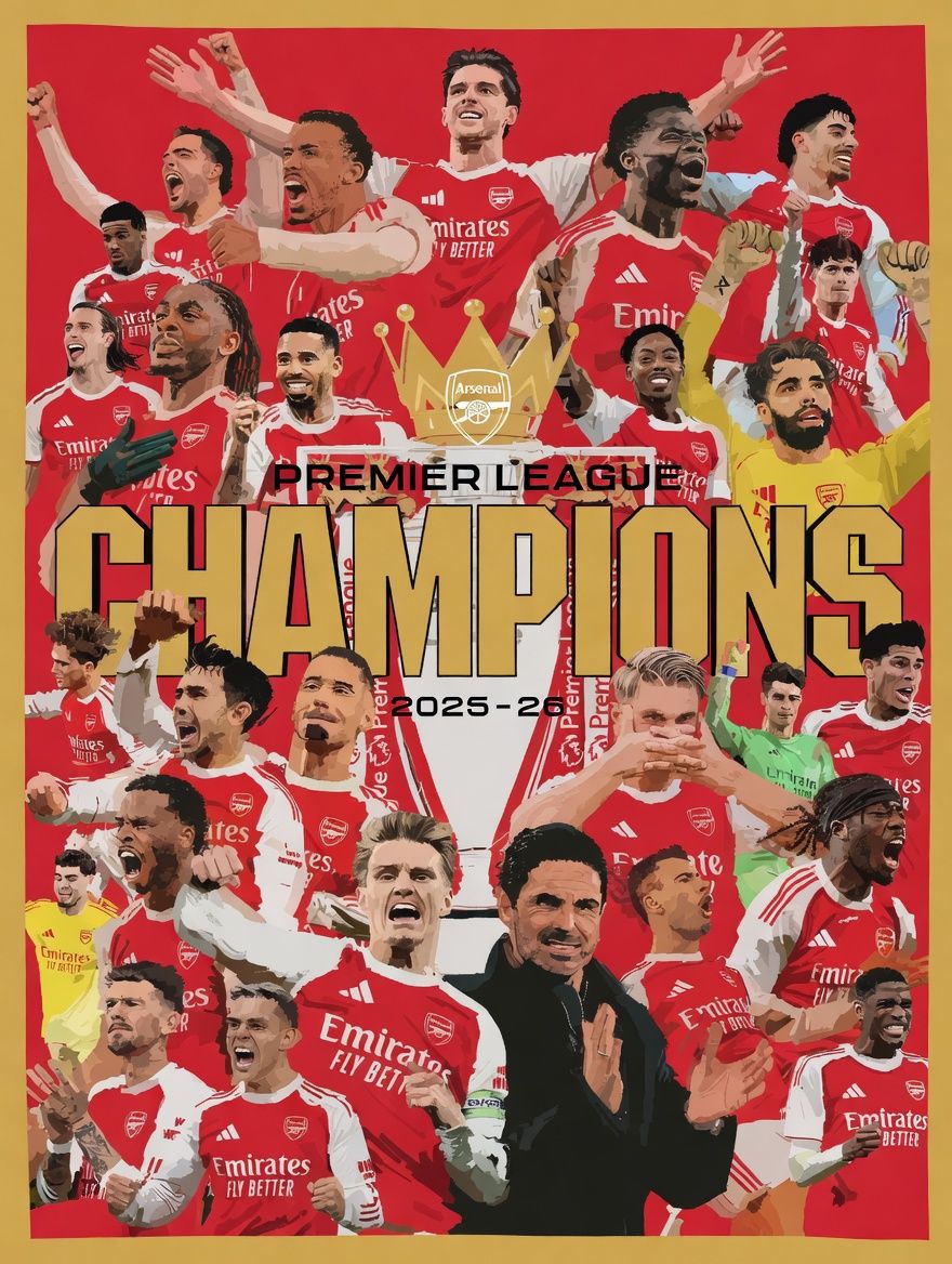 Arsenal Champions 2025-26 LED Lightbox USB Powered LED Lamp ,Man Cave, Bar Gift
