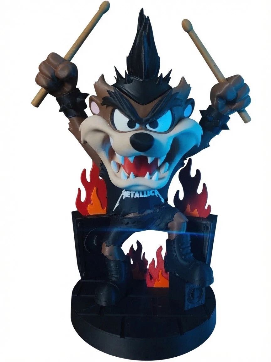 Taz Rockstar Metallica Figure 3D Printed Ornament 35cm Music Cartoon Fan Gift
