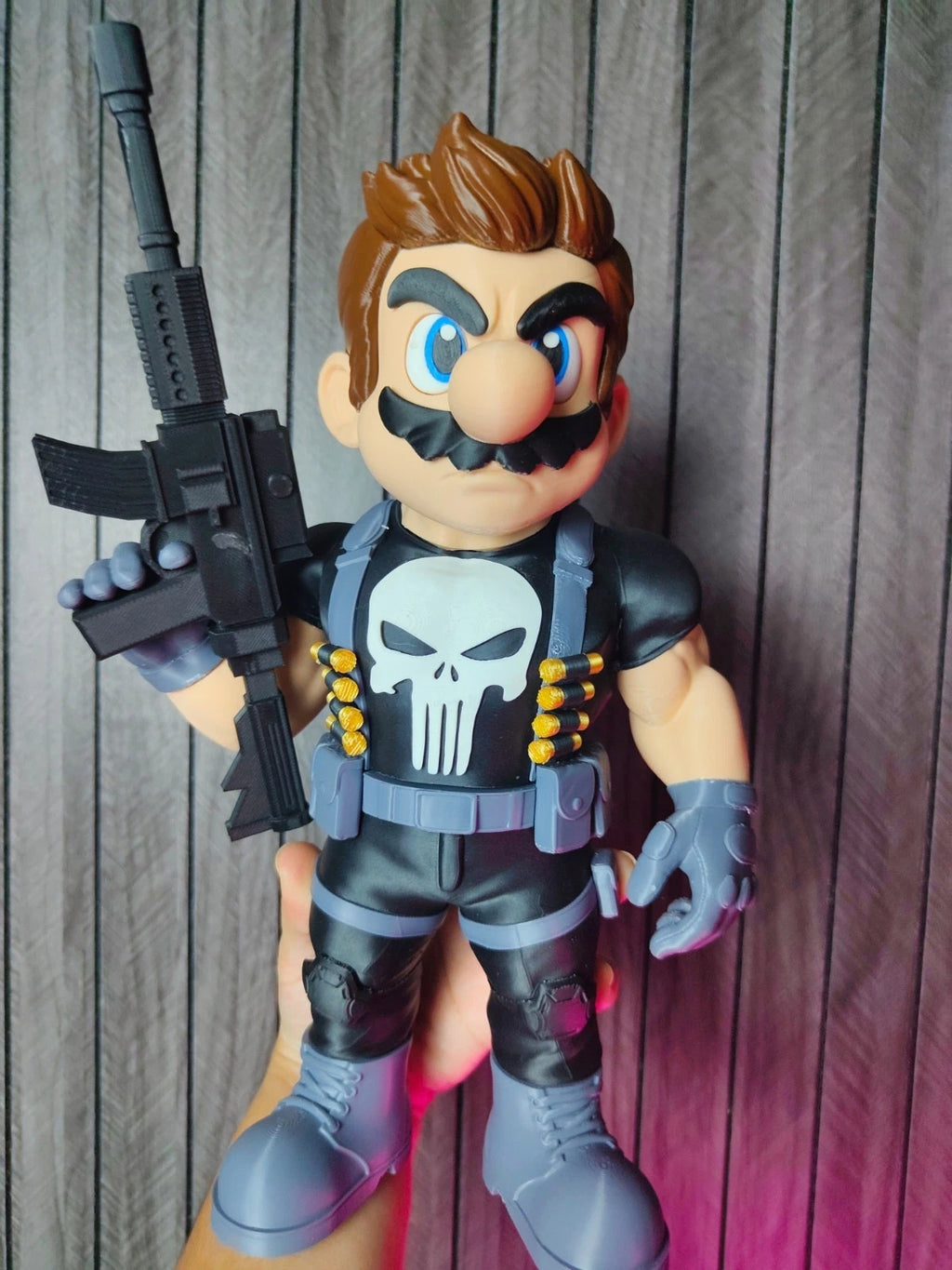 MARIO BROS PUNISHER Figure 3D Printed Ornament 30cm Movie Cartoon Fan Gift