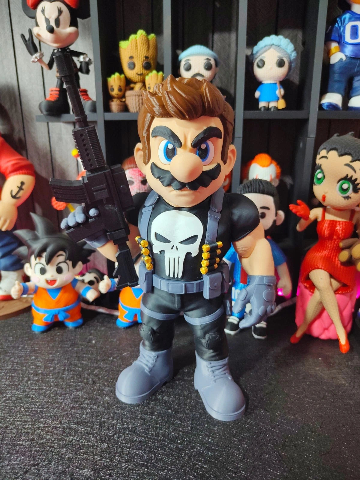 MARIO BROS PUNISHER Figure 3D Printed Ornament 30cm Movie Cartoon Fan Gift