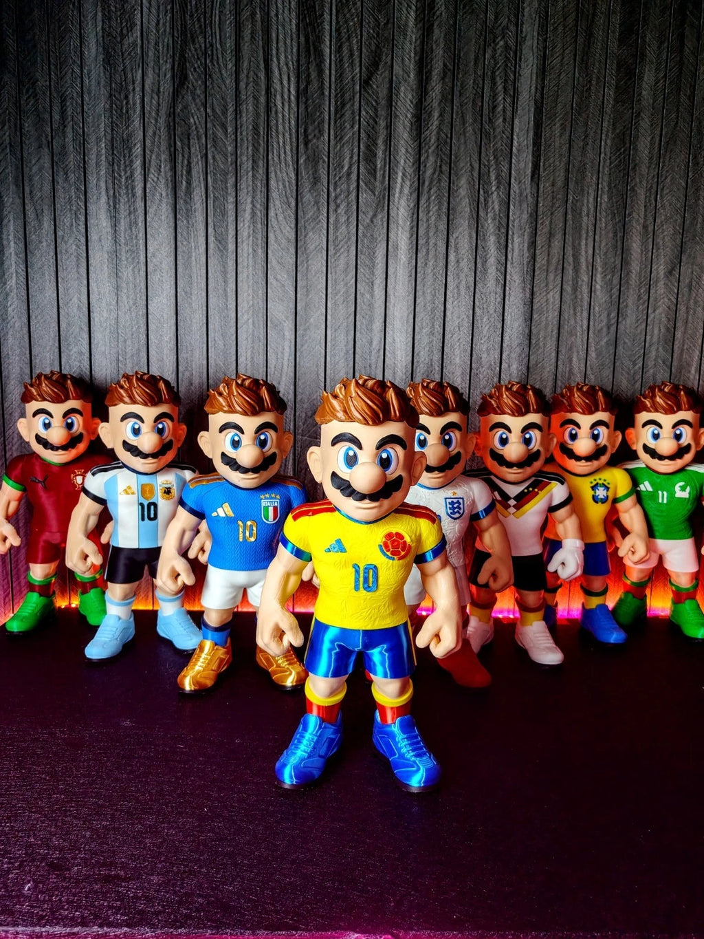 Mario England World Cup Figure 3D Printed Display 35cm Football Soccer Fan Gift