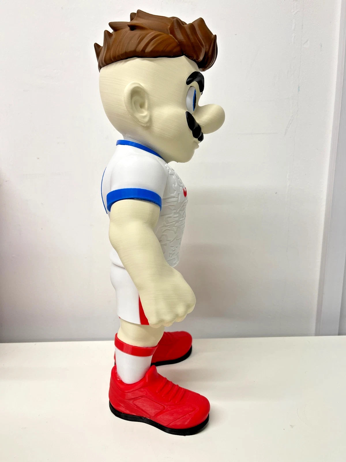 Mario England World Cup Figure 3D Printed Display 35cm Football Soccer Fan Gift