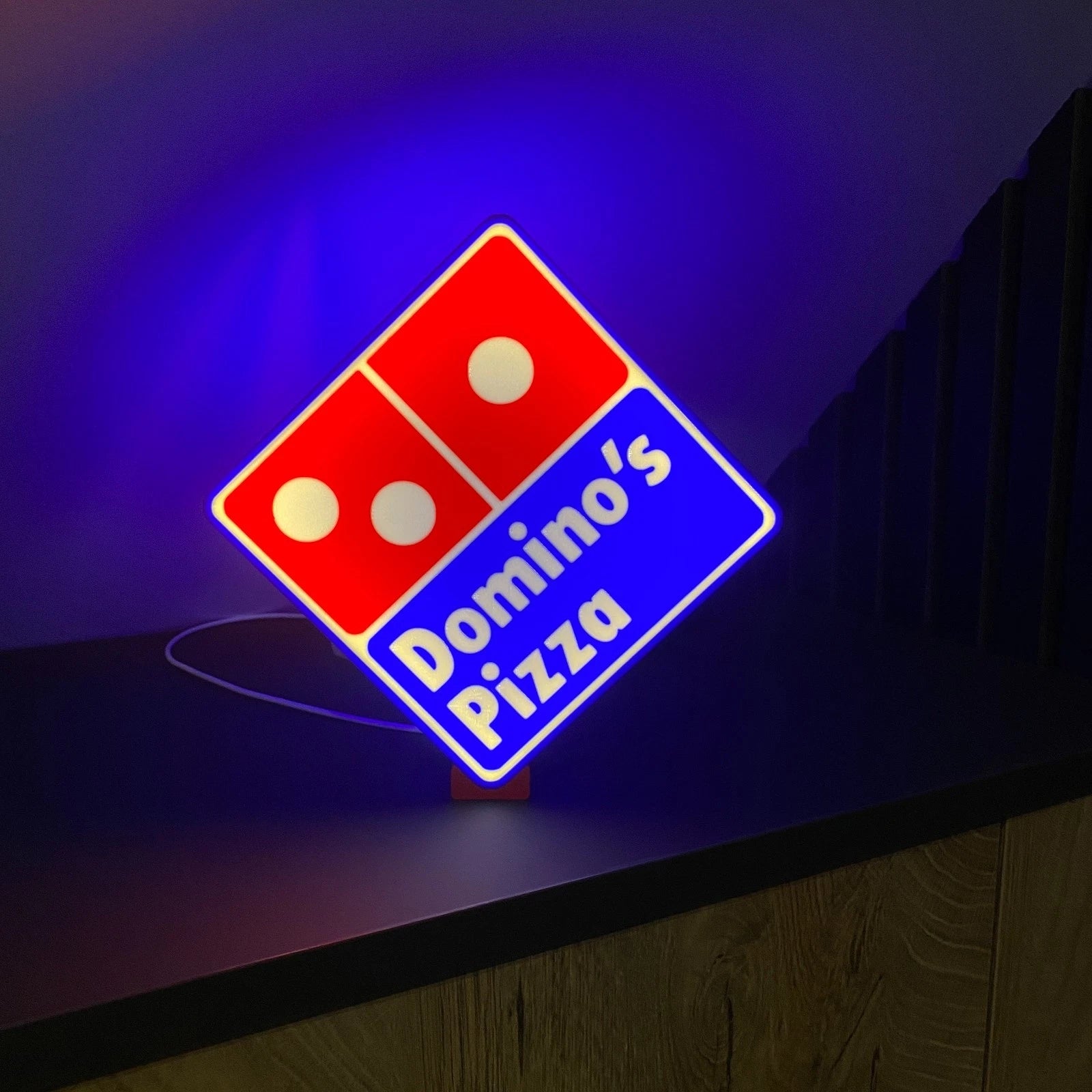 Domino's Pizza USB LED Sign Light Box USB Lamp Nightlight Fast Food Fan