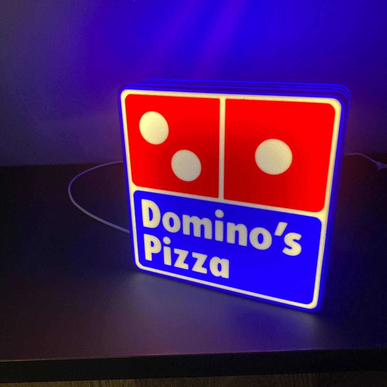 Domino's Pizza USB LED Sign Light Box USB Lamp Nightlight Fast Food Fan