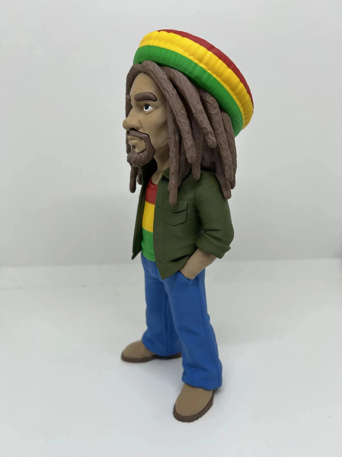 Bob Marley Music Icon Figure 3D Print 20cm TV Movie Fan Gift Office Display