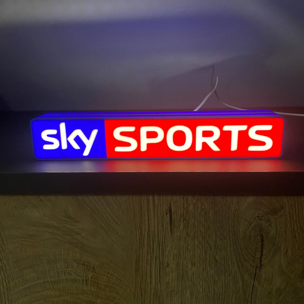 Sky Sports Light Box Gift Novelty Lamp Man Cave Bar Shed Pub Sign Led USB TV