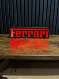 Ferrari LOGO LED Light Box Sign Lightbox Garage Tool Wall Decor USB POWERED
