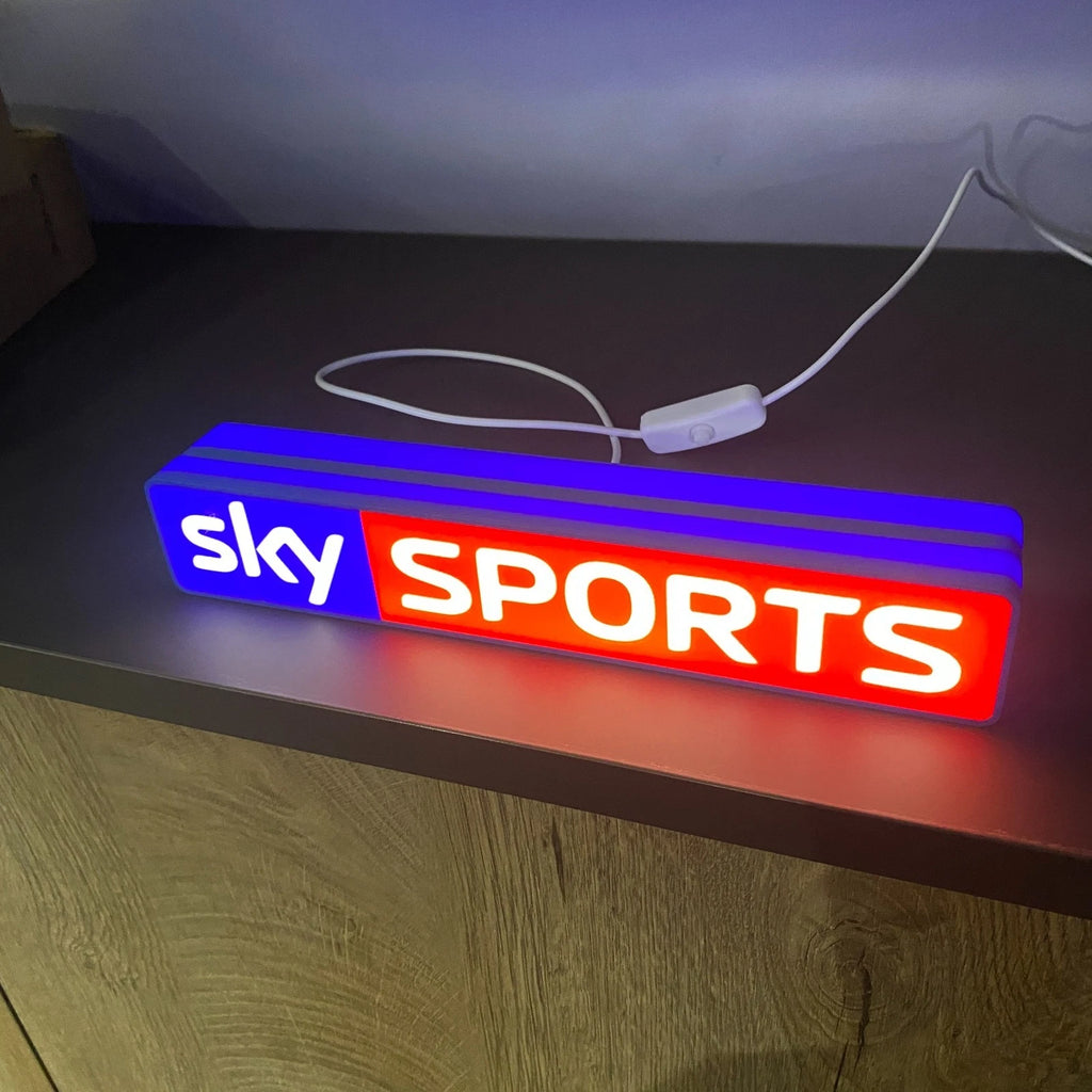 Sky Sports Light Box Gift Novelty Lamp Man Cave Bar Shed Pub Sign Led USB TV