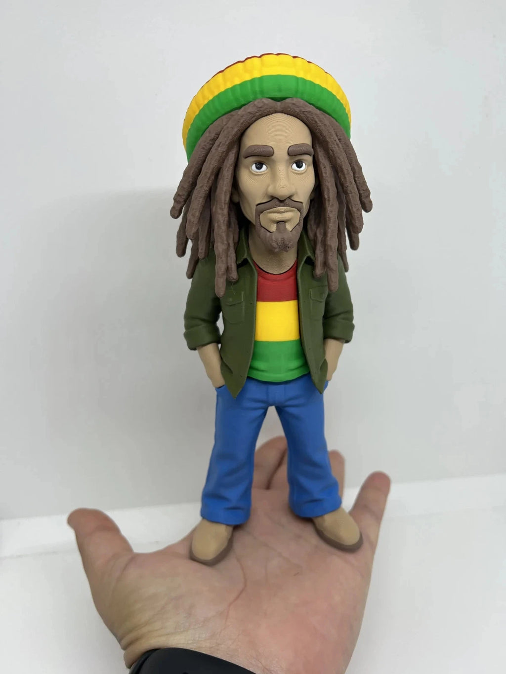 Bob Marley Music Icon Figure 3D Print 20cm TV Movie Fan Gift Office Display