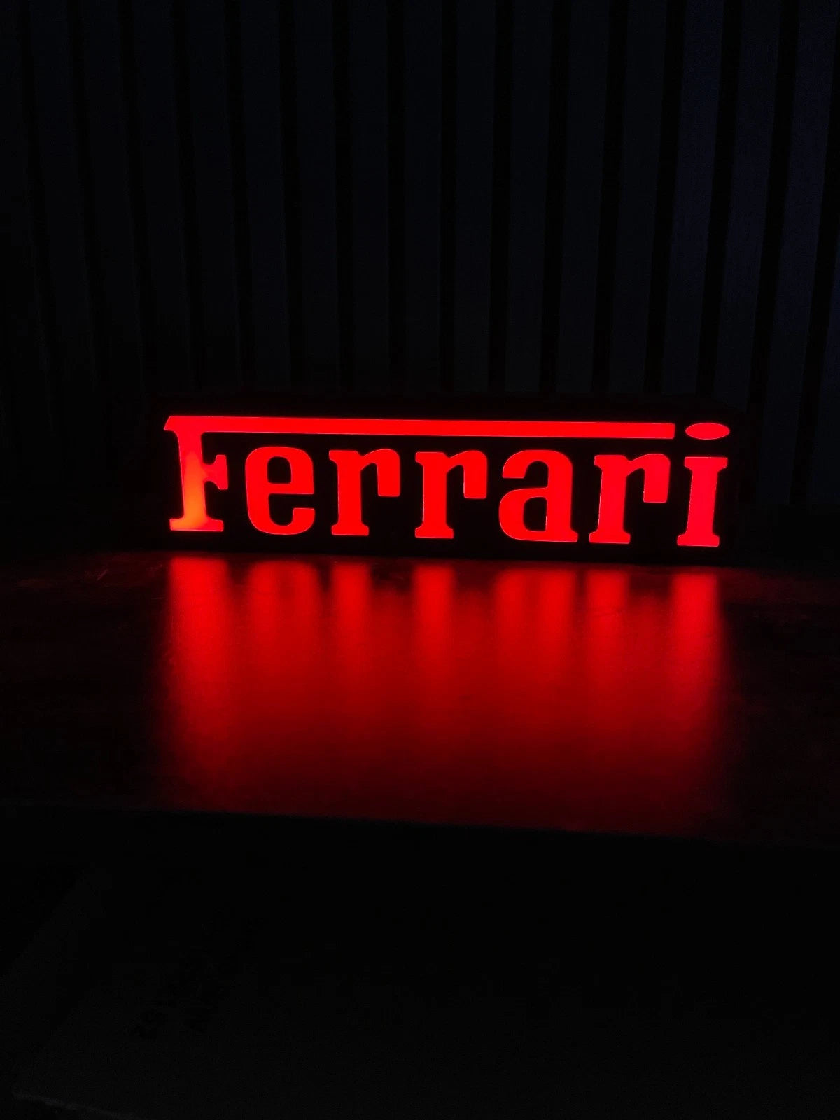 Ferrari LOGO LED Light Box Sign Lightbox Garage Tool Wall Decor USB POWERED