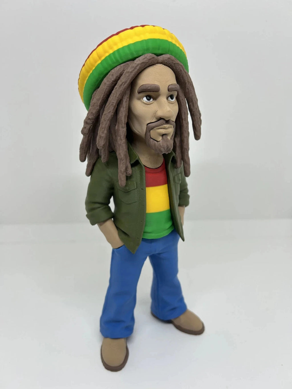 Bob Marley Music Icon Figure 3D Print 20cm TV Movie Fan Gift Office Display